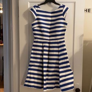 Kate Spade Blue and White Striped Dress w Pockets
